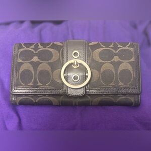 Coach Y2K Signature Long Wallet (Black) - GUC *REHAB*